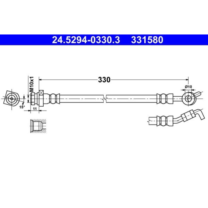 ATE 24.5294-0330.3 Bremsschlauch ATE 24.5294-0330.3 Bremsschlauch