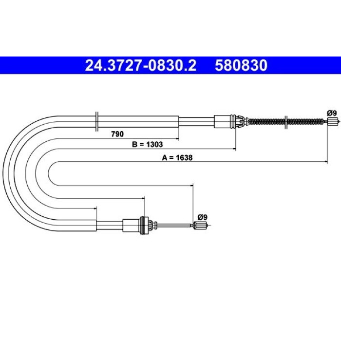 ATE 24.3727-0830.2 Seilzug, Feststellbremse