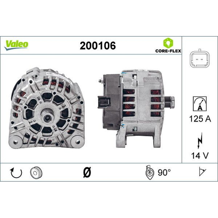 Valeo 200106 Generator CORE-FLEX Valeo 200106 Generator CORE-FLEX