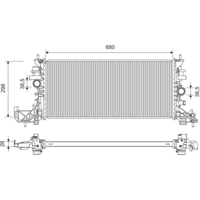Valeo 701376 Kühler, Motorkühlung Valeo 701376 Kühler, Motorkühlung