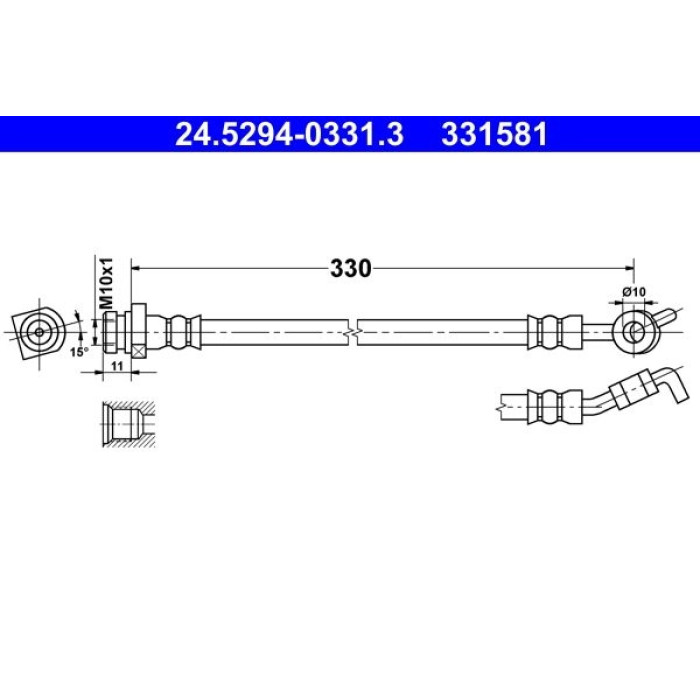 ATE 24.5294-0331.3 Bremsschlauch