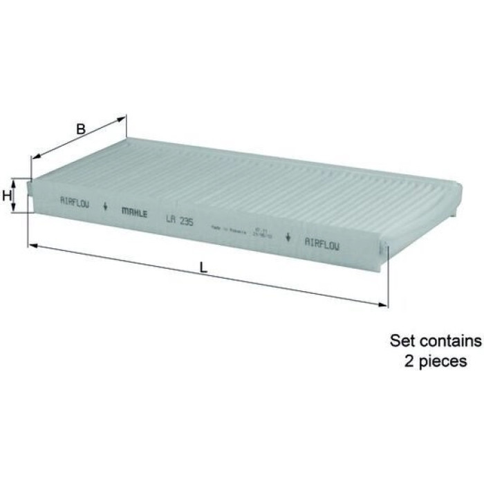 Knecht LA 235/S Filter, Innenraumluft Knecht LA 235/S Filter, Innenraumluft