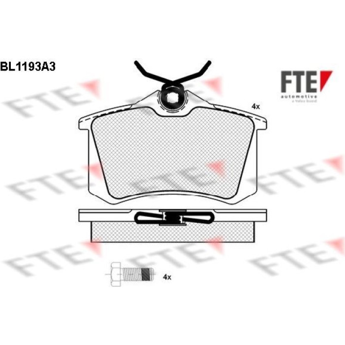FTE 9010051 Bremsbelagsatz, Scheibenbremse FTE 9010051 Bremsbelagsatz, Scheibenbremse