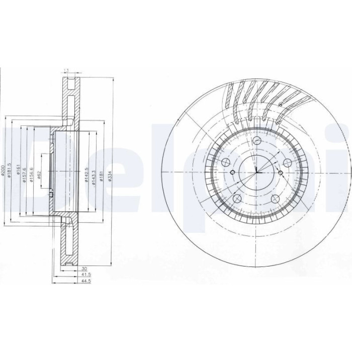 Delphi BG9012 Bremsscheibe