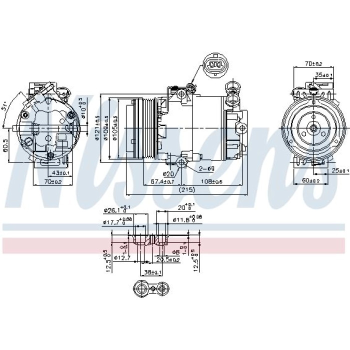 Nissens 89322 Kompressor, Klimaanlage FIRST FIT