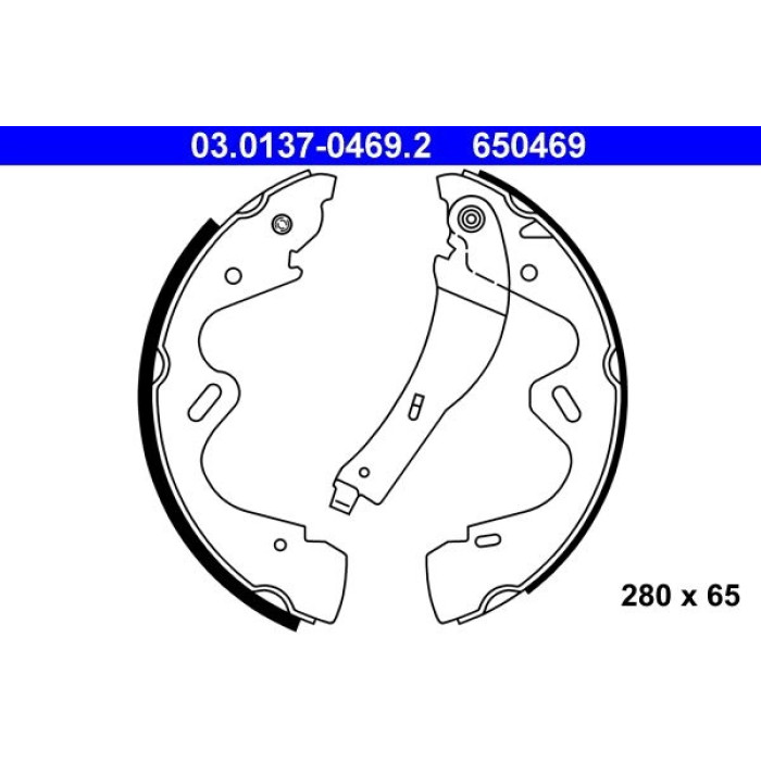 ATE 03.0137-0469.2 Bremsbackensatz ATE 03.0137-0469.2 Bremsbackensatz