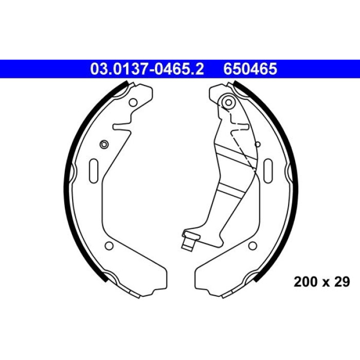 ATE 03.0137-0465.2 Bremsbackensatz ATE 03.0137-0465.2 Bremsbackensatz