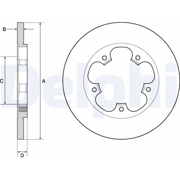 Delphi BG4681C Bremsscheibe