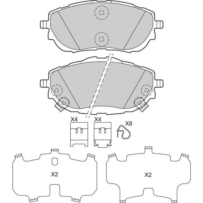 Valeo 601362 Bremsbelagsatz, Scheibenbremse Valeo 601362 Bremsbelagsatz, Scheibenbremse
