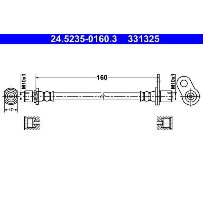 ATE 24.5235-0160.3 Bremsschlauch ATE 24.5235-0160.3 Bremsschlauch