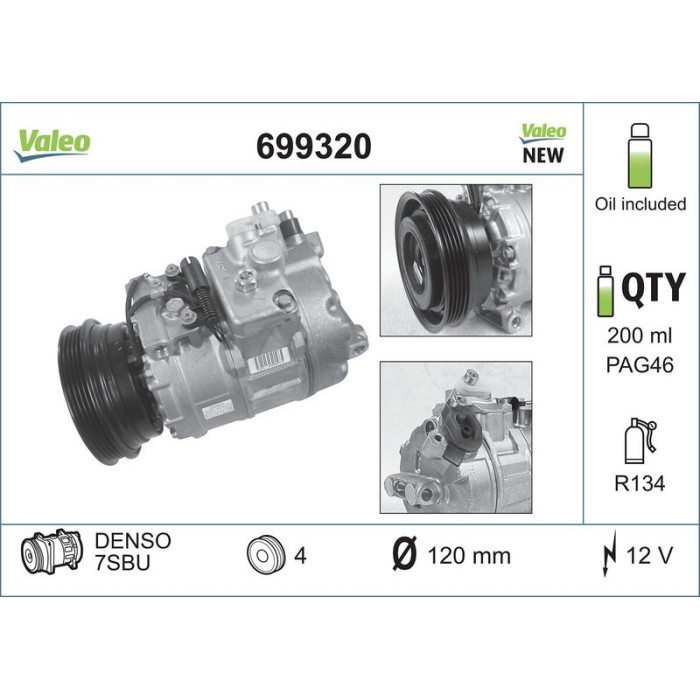 Valeo 699320 Kompressor, Klimaanlage CORE-FLEX Valeo 699320 Kompressor, Klimaanlage CORE-FLEX