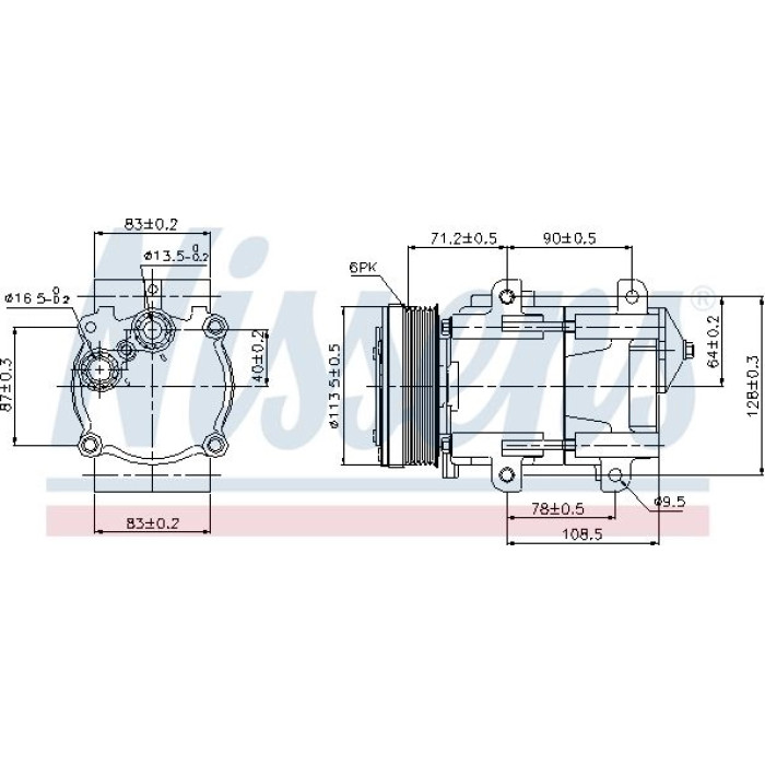 Nissens 89046 Kompressor, Klimaanlage FIRST FIT Nissens 89046 Kompressor, Klimaanlage FIRST FIT