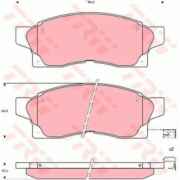 TRW GDB1062 Bremsbelagsatz, Scheibenbremse