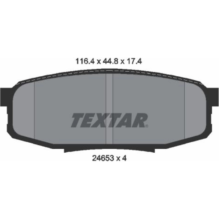Textar 2465301 Bremsbelagsatz, Scheibenbremse