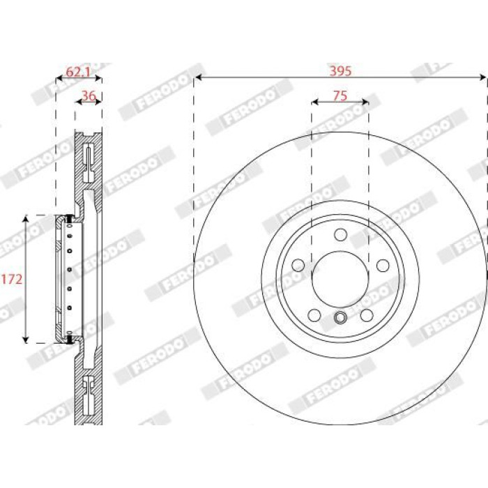 Ferodo DDF2041RVC-1 Bremsscheibe PREMIER