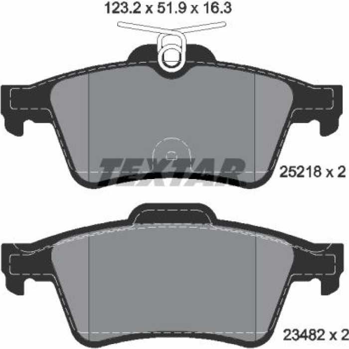 Textar 2521801 Bremsbelagsatz, Scheibenbremse Q+ Textar 2521801 Bremsbelagsatz, Scheibenbremse Q+