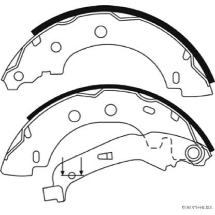 Herth+Buss Jakoparts J3501058 Bremsbackensatz Herth+Buss Jakoparts J3501058 Bremsbackensatz