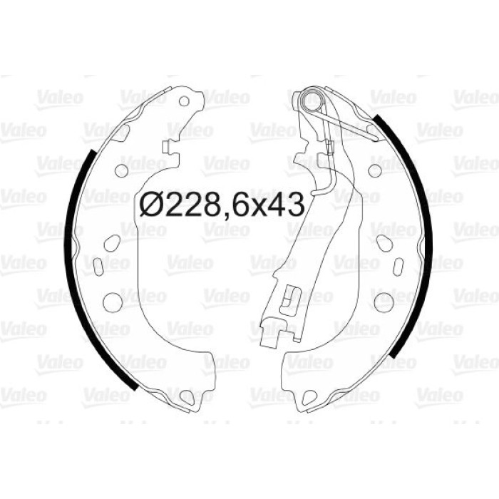 Valeo 564085 Bremsbackensatz Valeo 564085 Bremsbackensatz