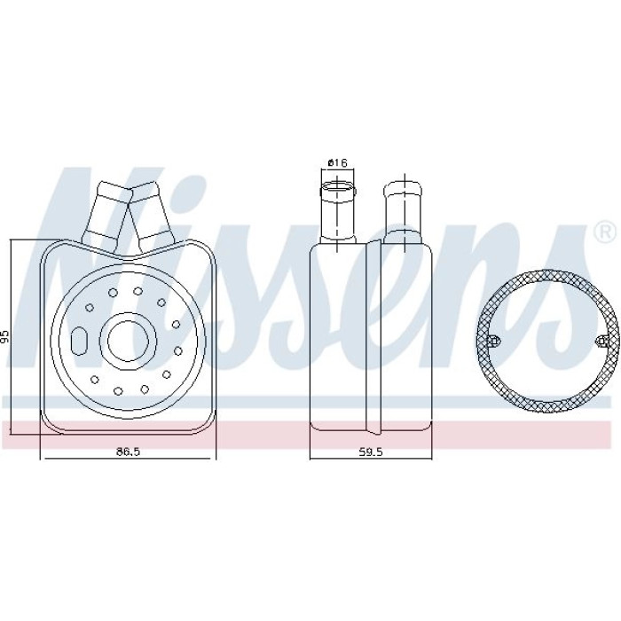 Nissens 90608 Ölkühler, Motoröl FIRST FIT Nissens 90608 Ölkühler, Motoröl FIRST FIT