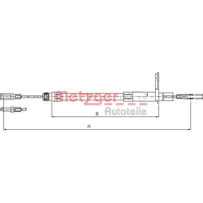 Metzger 10.9431 Seilzug, Feststellbremse Metzger 10.9431 Seilzug, Feststellbremse