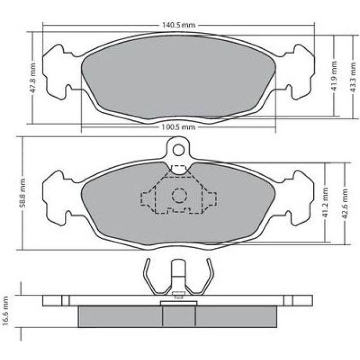 Metzger 1170015 Bremsbelagsatz, Scheibenbremse