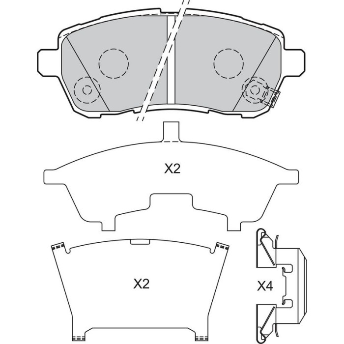 Valeo 601493 Bremsbelagsatz, Scheibenbremse