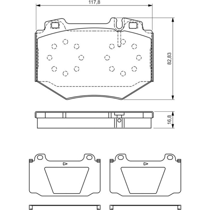BOSCH 0 986 494 352 Bremsbelagsatz, Scheibenbremse