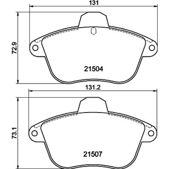 Hella 8DB 355 019-081 Bremsbelagsatz, Scheibenbremse Hella 8DB 355 019-081 Bremsbelagsatz, Scheibenbremse