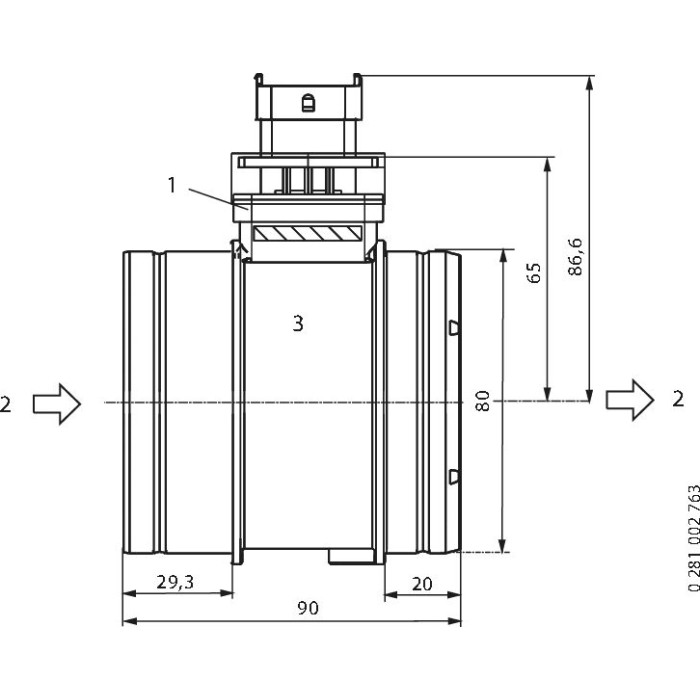 Luftmassenmesser 0 281 002 764