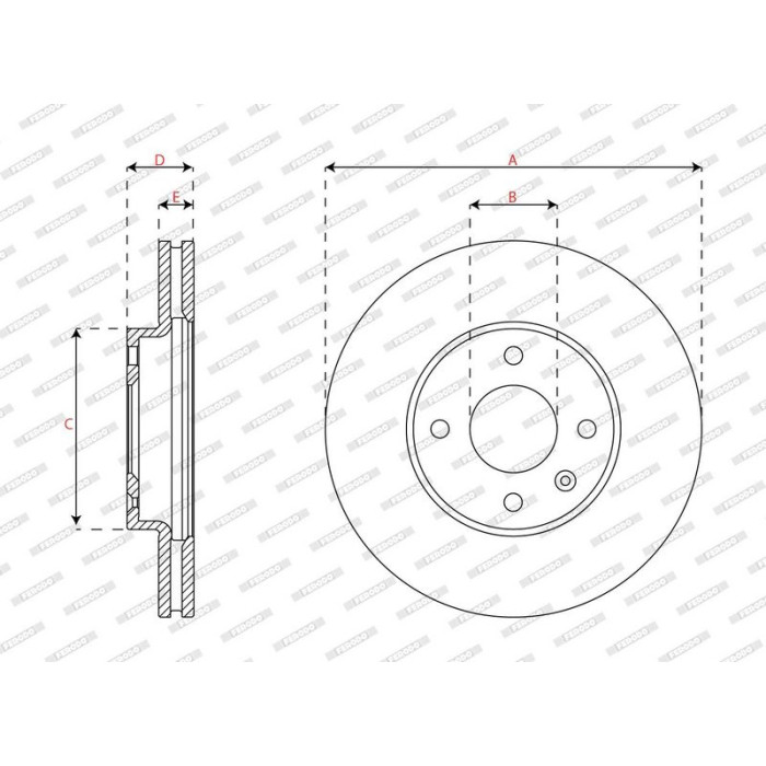 Ferodo DDF2540C Bremsscheibe PREMIER Ferodo DDF2540C Bremsscheibe PREMIER
