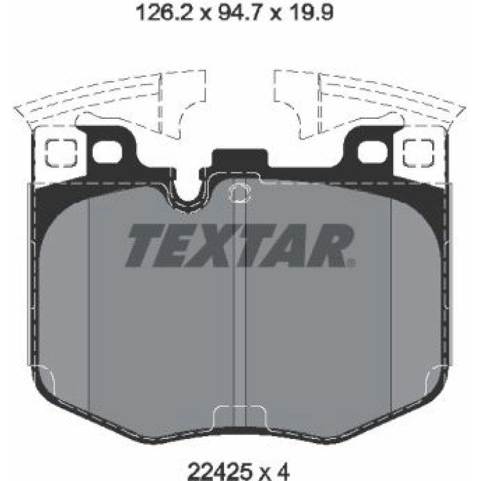 Textar 2242501 Bremsbelagsatz, Scheibenbremse Textar 2242501 Bremsbelagsatz, Scheibenbremse