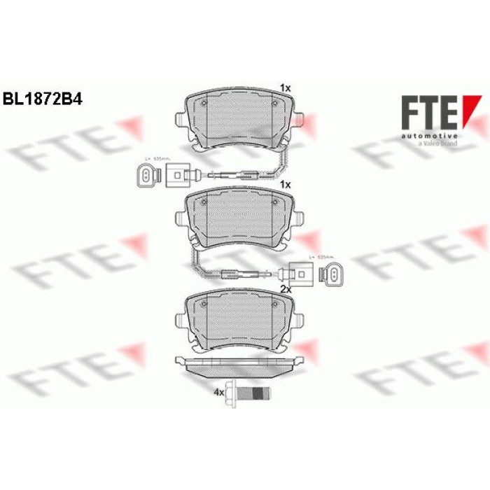 FTE 9010454 Bremsbelagsatz, Scheibenbremse FTE 9010454 Bremsbelagsatz, Scheibenbremse