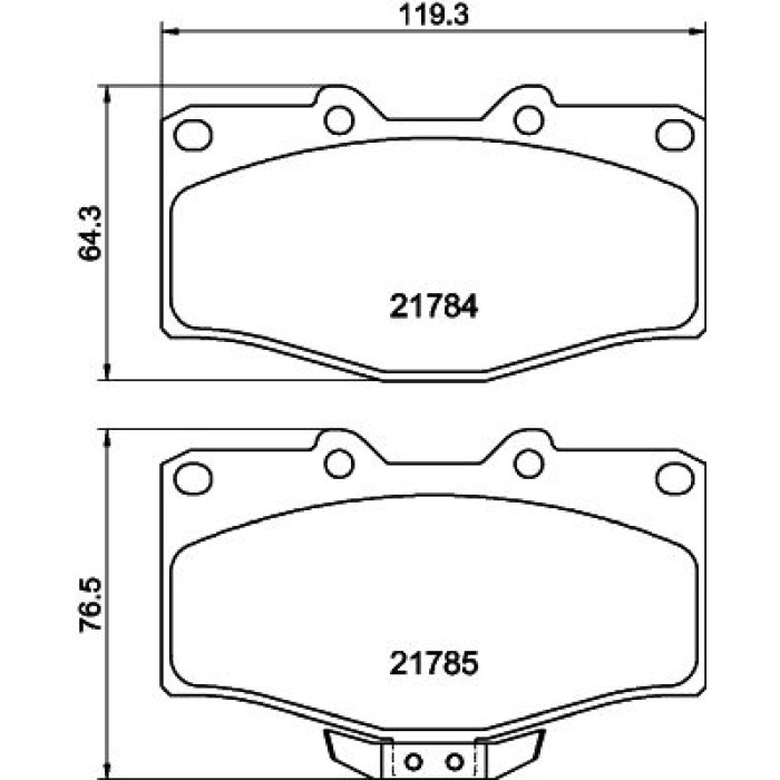 Hella 8DB 355 009-471 Bremsbelagsatz, Scheibenbremse Hella 8DB 355 009-471 Bremsbelagsatz, Scheibenbremse