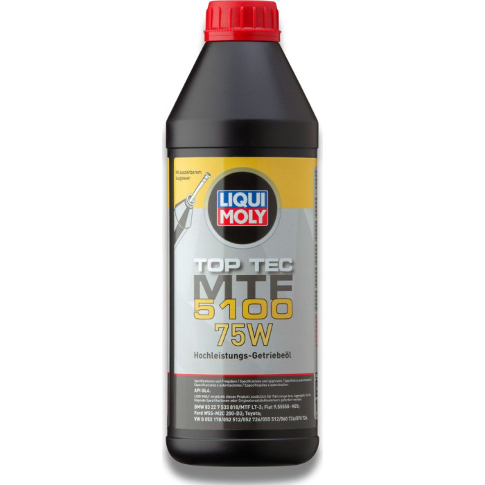 LIQUI MOLY 20842 Getriebeöl 75W Top Tec MTF 5100 API GL4, 1L LIQUI MOLY 20842 Getriebeöl 75W Top Tec MTF 5100 API GL4, 1L