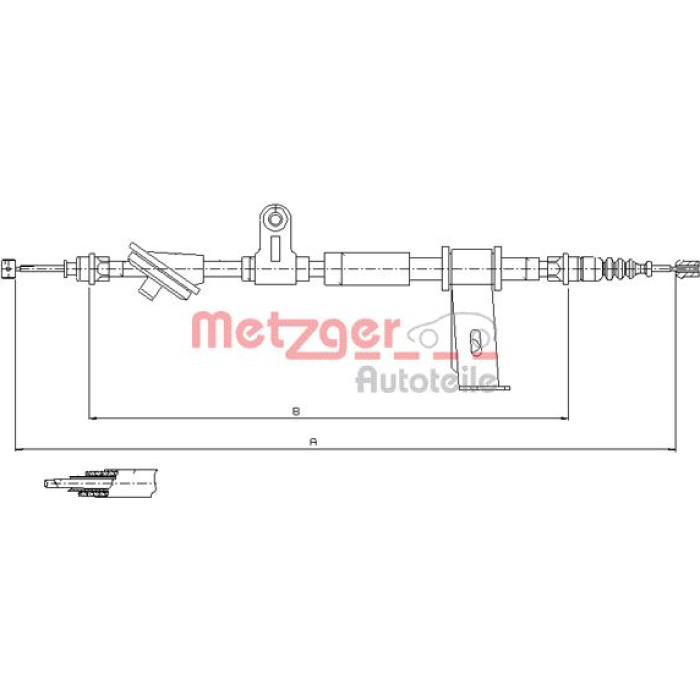 Metzger 12.0102 Seilzug, Feststellbremse Metzger 12.0102 Seilzug, Feststellbremse