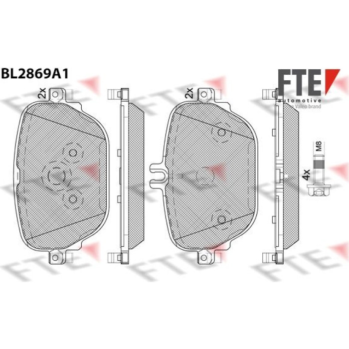 FTE 9011109 Bremsbelagsatz, Scheibenbremse FTE 9011109 Bremsbelagsatz, Scheibenbremse