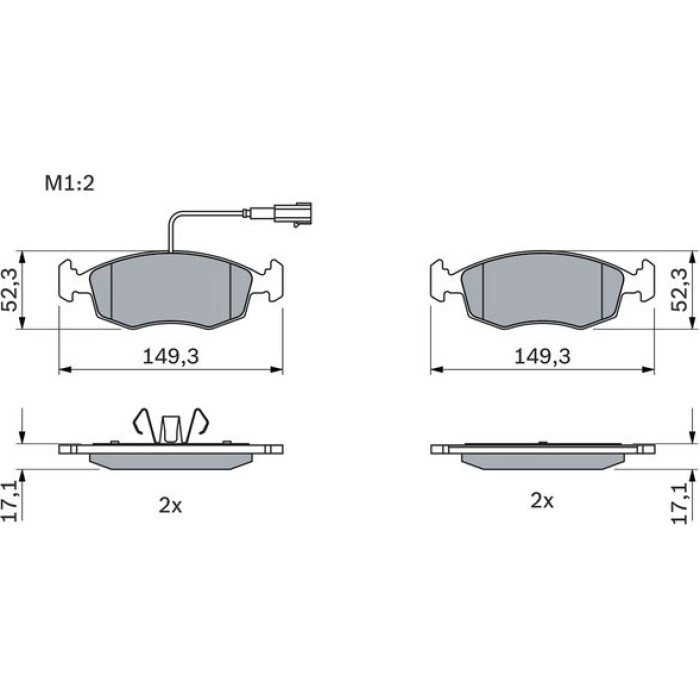 BOSCH 0 986 494 463 Bremsbelagsatz, Scheibenbremse BOSCH 0 986 494 463 Bremsbelagsatz, Scheibenbremse