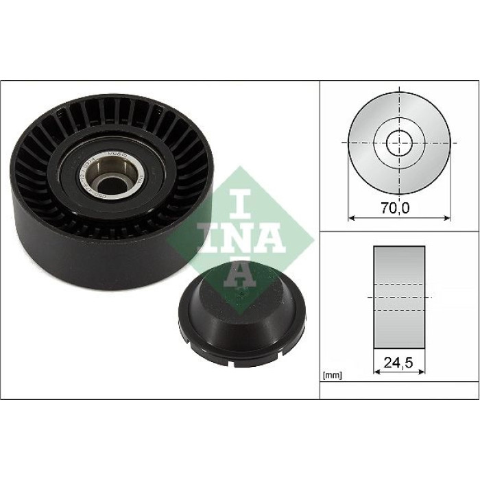 INA 532 0552 10 Umlenkrolle/Führungsrolle, Keilrippenriemen
