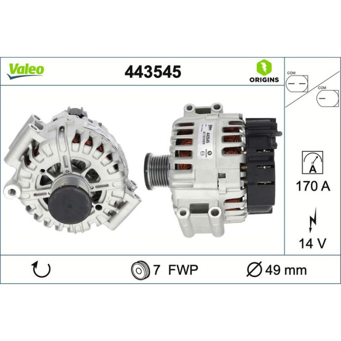 Valeo 443545 Generator ORIGINS