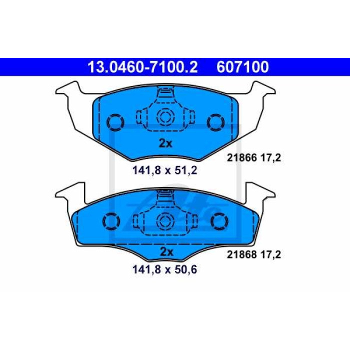 Bremsbelagsatz, Scheibenbremse 13.0460-7100.2 Bremsbelagsatz, Scheibenbremse 13.0460-7100.2