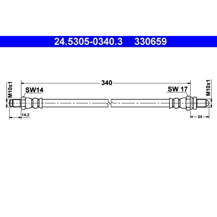 ATE 24.5305-0340.3 Bremsschlauch ATE 24.5305-0340.3 Bremsschlauch