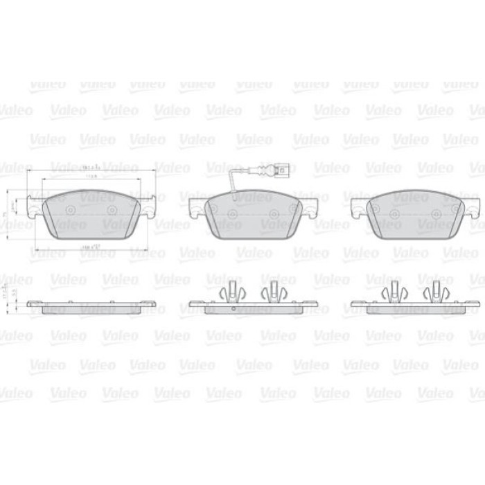 Valeo 872623 Bremsbelagsatz, Scheibenbremse OPTIPACK for LCV Valeo 872623 Bremsbelagsatz, Scheibenbremse OPTIPACK for LCV