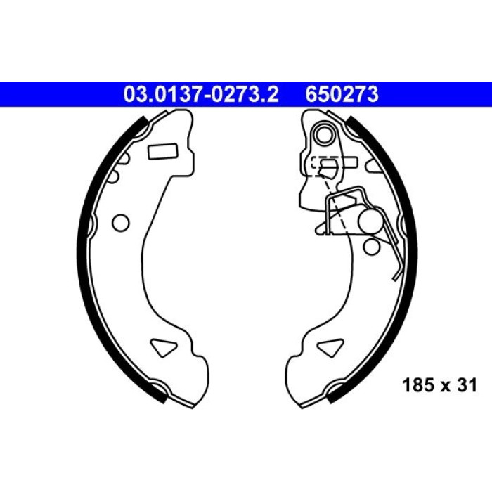ATE 03.0137-0273.2 Bremsbackensatz ATE 03.0137-0273.2 Bremsbackensatz