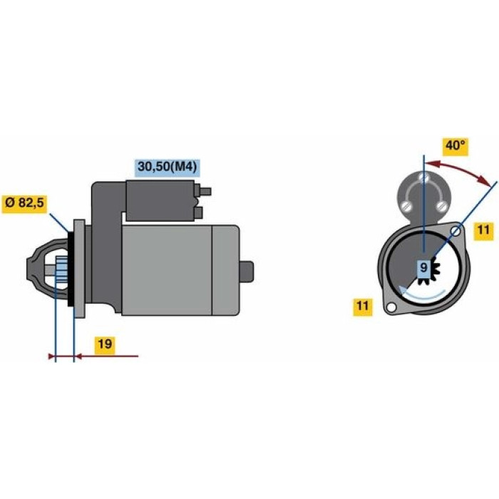 BOSCH 0 001 109 355 Starter BOSCH 0 001 109 355 Starter