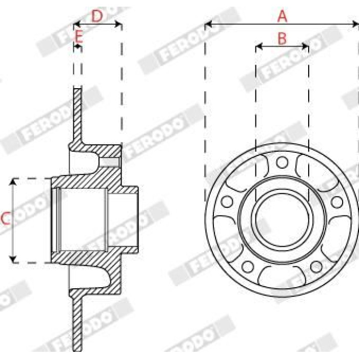 Ferodo DDF2820C-1 Bremsscheibe PREMIER Ferodo DDF2820C-1 Bremsscheibe PREMIER