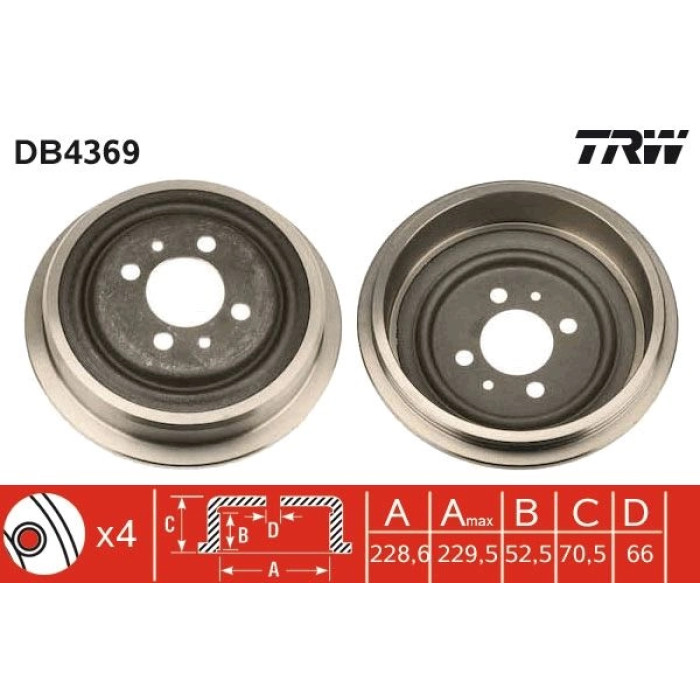 TRW DB4369 Bremstrommel TRW DB4369 Bremstrommel