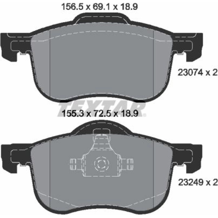 Textar 2307401 Bremsbelagsatz, Scheibenbremse Q+