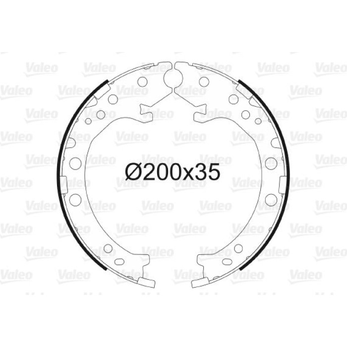 Valeo 564154 Bremsbackensatz, Feststellbremse Valeo 564154 Bremsbackensatz, Feststellbremse