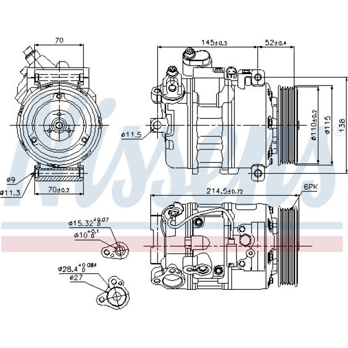 Nissens 89214 Kompressor, Klimaanlage FIRST FIT Nissens 89214 Kompressor, Klimaanlage FIRST FIT
