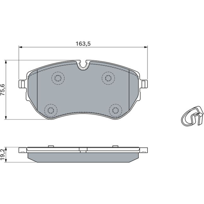 BOSCH 0 986 460 046 Bremsbelagsatz, Scheibenbremse BOSCH 0 986 460 046 Bremsbelagsatz, Scheibenbremse